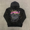 thumbnail image 2 of Hip Hop Spider Web Print Hoodies Men Fashion Long Sleeve Hooded Sweatshirts Pants Gothic Punk Oversized Winter Hoodie Tops, 2 of 2
