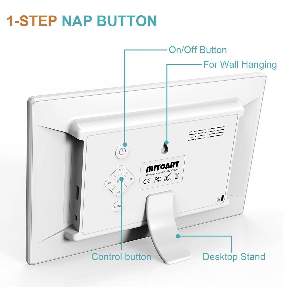 SPACWIS Digital Alarm Clock with Date and Day for Dementia Seniors, Large HD Screen
