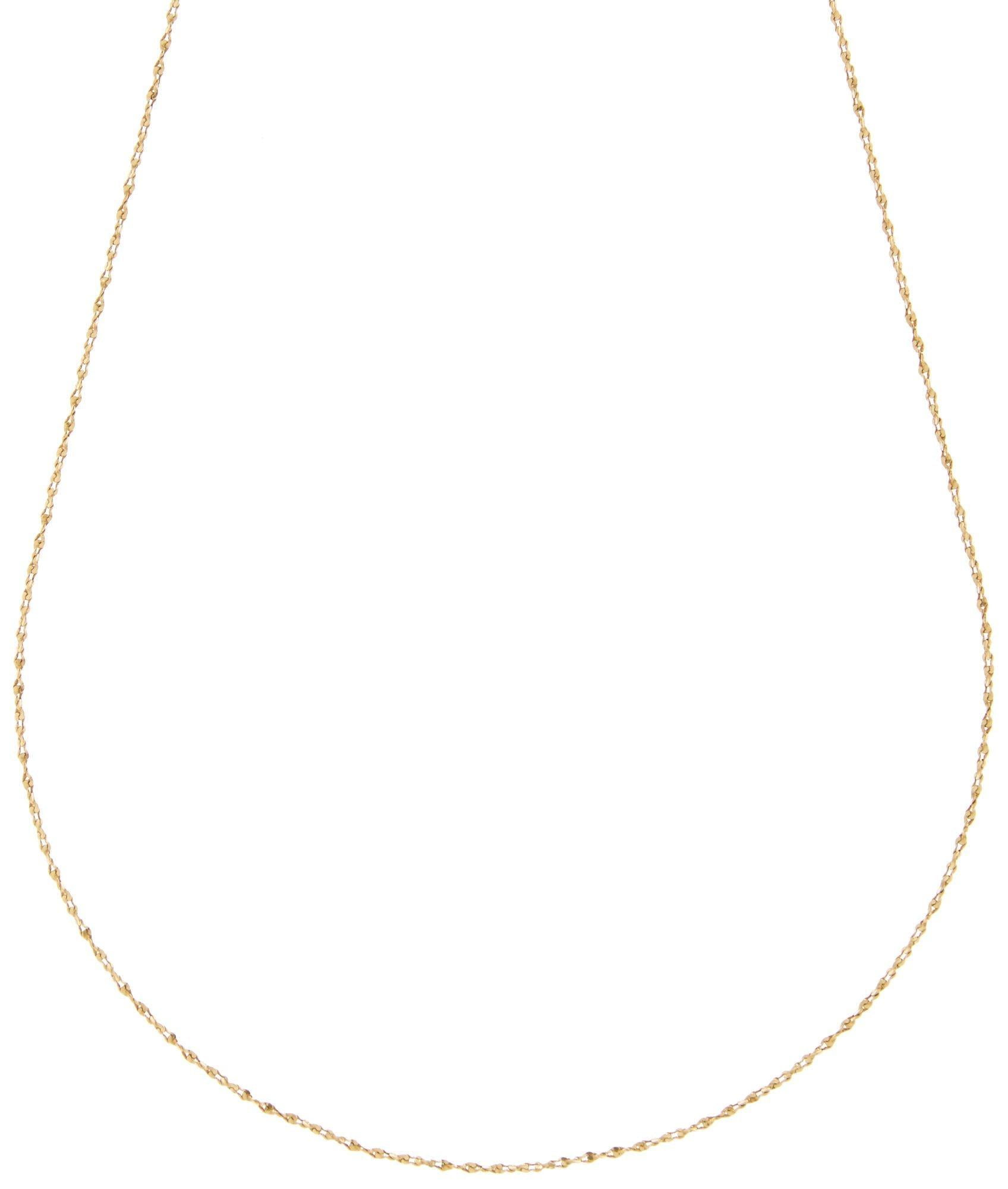 Pure 100 20 Inch Gold Tone Serpentine Necklace One Size Gold Tone