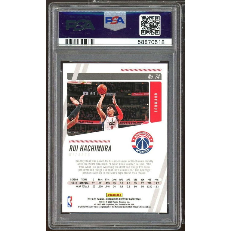 Rui Hachimura Rookie Card 2019-20 Panini Chronicles #74 PSA 10