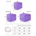 thumbnail image 2 of Blue Purple Small Toaster Cover 2 Slice, Kitchen Appliance Covers, Geometric Vertical Striped Solid Rainbow Toaster Oven Cover with Loop, Bread Machine Cover Polyester Dust Cover Protection, 2 of 4