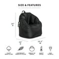 Big Joe Joey Bean Bag Chair, Smartmax, Kids/Teens, 2.5ft, Black