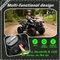 thumbnail image 4 of iYofe 24V Big Kids Ride on ATV Quad, Electric 4 Wheeler for Kids 3-6 with Battery Display, Anti-Slip Tires, LED Headlights, Bluetooth, MP3, Storage Racks, Gifts for Birthday & Christmas, Black, 4 of 12