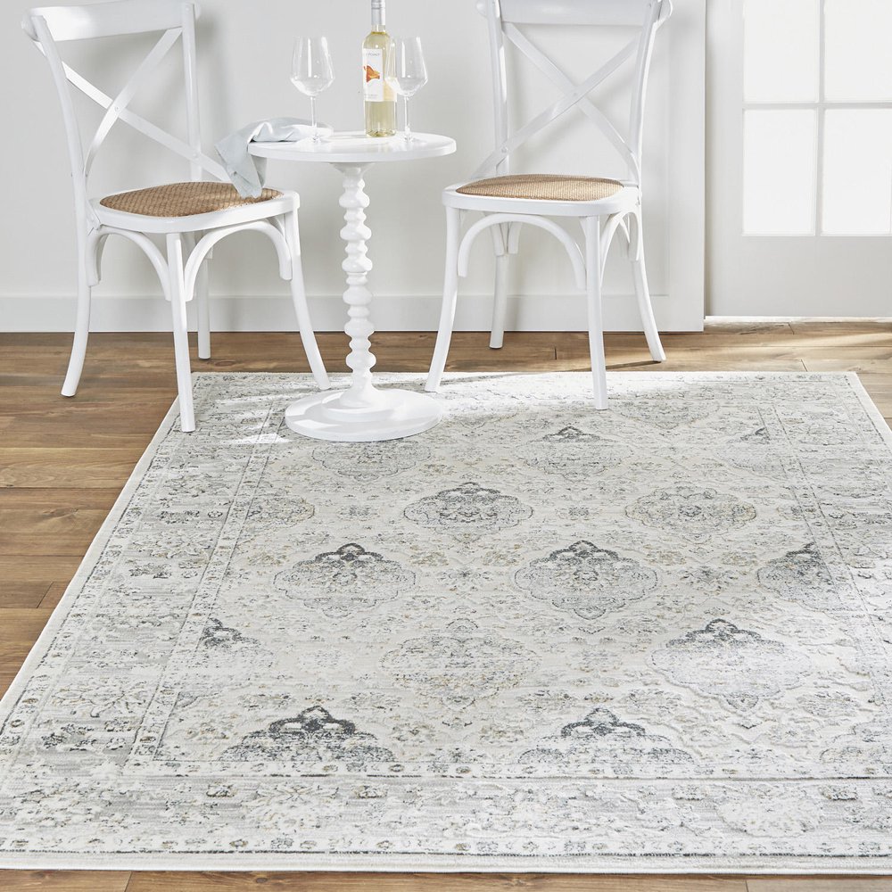 Christian Siriano New York Jersey Area Rug Collection, 5' 2" x 7' 2" in Cream and Gray Walmart