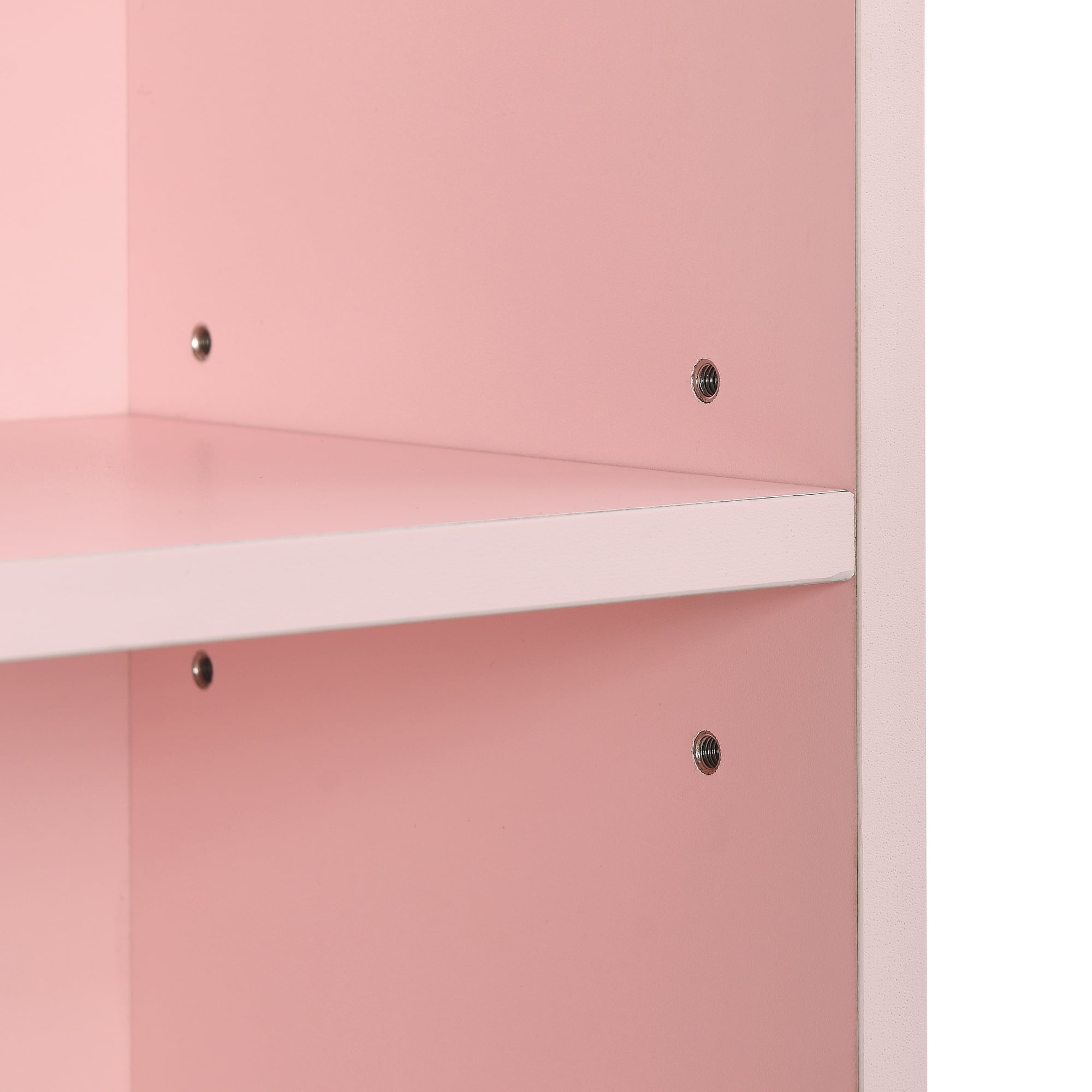 Aukfa 70.9" 8 Tier Tall Narrow Bookcase Storage Organize Display Bookshelf for Living Room Home Office, Pink