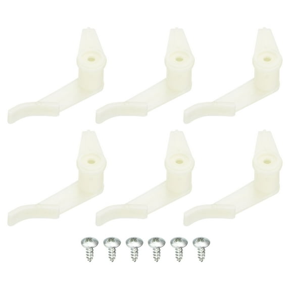 Uxcell 3.5mm Ceiling Lampshade Clips Fixed Buckle Light Fixture Accessories ABS Plastic White 6 Pair