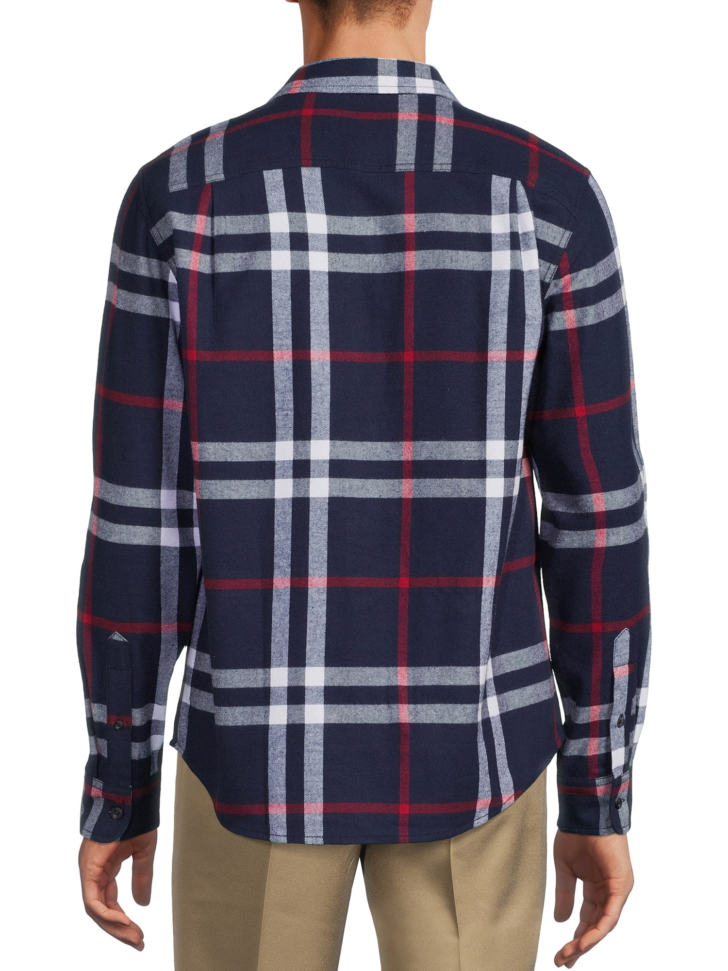 George Men's Long Sleeve Flannel Shirt