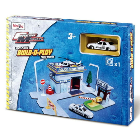 Maisto Fresh Metal Kids Police Department Build n Play Set Construction Building Toy with Police Car By HTS Ship from (Best Police Departments In The Us)