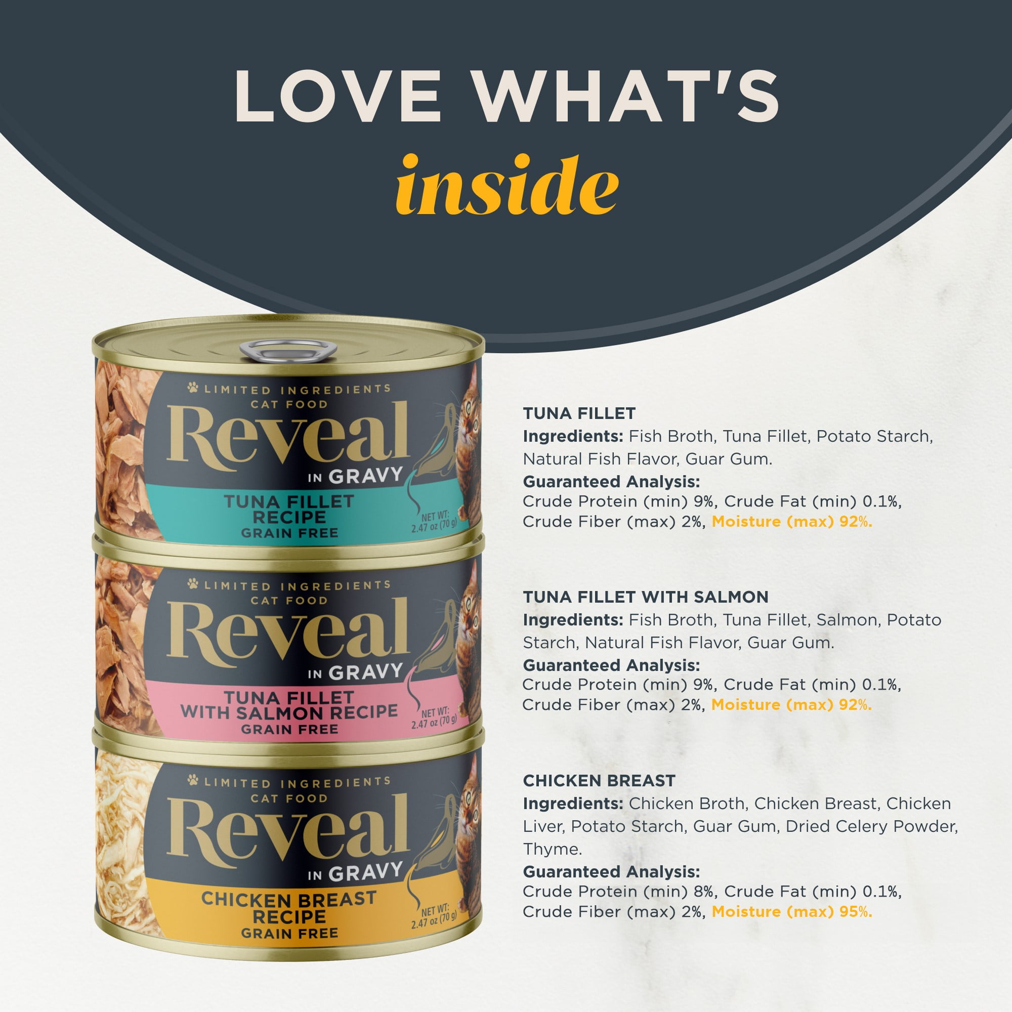 Reveal Natural Wet Cat Food Fish Chicken in Gravy Variety Pack