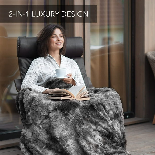 Luxury grey throw hotsell