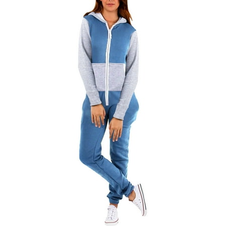 

Women s Fleece Non-Footed One Piece Sleepwear Adult Hooded Pajamas Ladies Jumpsuits