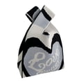 thumbnail image 4 of Bolso de mano de punto para mujer, bolso tipo cubo, bolso con asa superior, bolso tejido, bolso de hombro para negro, 4 of 9