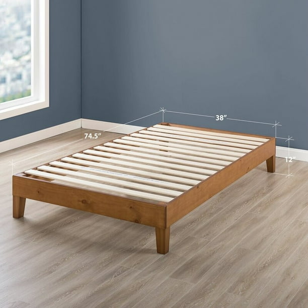 Do you suppose natural wood twin bed frame looks nice? twin size modern solid wood platform bed frame in natural