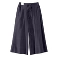 thumbnail image 4 of Kingdiese Womens Casual Wide Leg Cropped Pants Comfortable Loose Fit Beach Trousers Fashionable Relaxed Ankle Length Bottoms For Everyday Wear Two Piece Casual Outfits for Women with Pants, Size S, 4 of 4