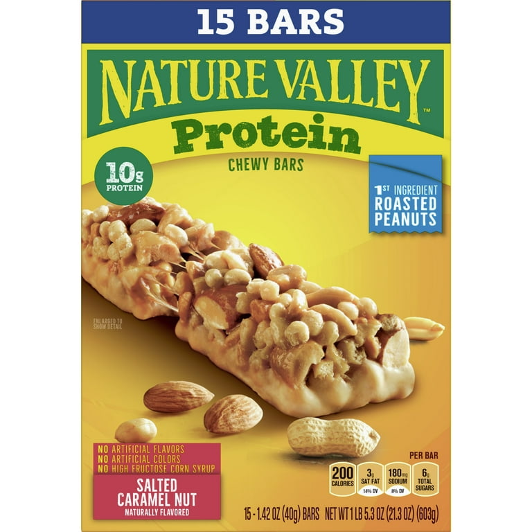 Nature Valley Protein Peanut & Chocolate Gluten Free Cereal 40g Pack of 26  Bars
