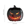 thumbnail image 2 of Halloween Pumpkin Shaped Paper Plates, Disposable Tableware, 10-Pack, Heavy-Duty Paper, Oil-Resistant, Waterproof, Party Supplies for Appetizers, 2 of 6