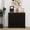 Black + MDF, variant on Shoe Storage Cabinet with 4 Flip Drawers, Freestanding Shoe Cabinet Organizer with Adjustable Shelf for Entryway, Foyer, Slim Shoe Cabinet White MDF