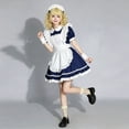 thumbnail image 6 of Levmjia Women Maid Costume Set Short Sleeve Dress Bow Tie Soft Cute Fashion Outfit Halloween Theme Party Carnival Holiday Themed, 6 of 9