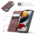 thumbnail image 2 of Dteck Case for Apple iPhone 13 mini 5.4-inch,Retro Shockproof Wallet Phone Case Kickstand Credit Card Slot Premium Protective PU Leather Flip Magnetic Cover,Winered, 2 of 8