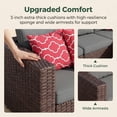 thumbnail image 4 of Lofka 5 Pieces Patio Furniture Set with Wicker Sofa and Tempered Glass Table for Outdoor | Backyard in Gray, 4 of 13