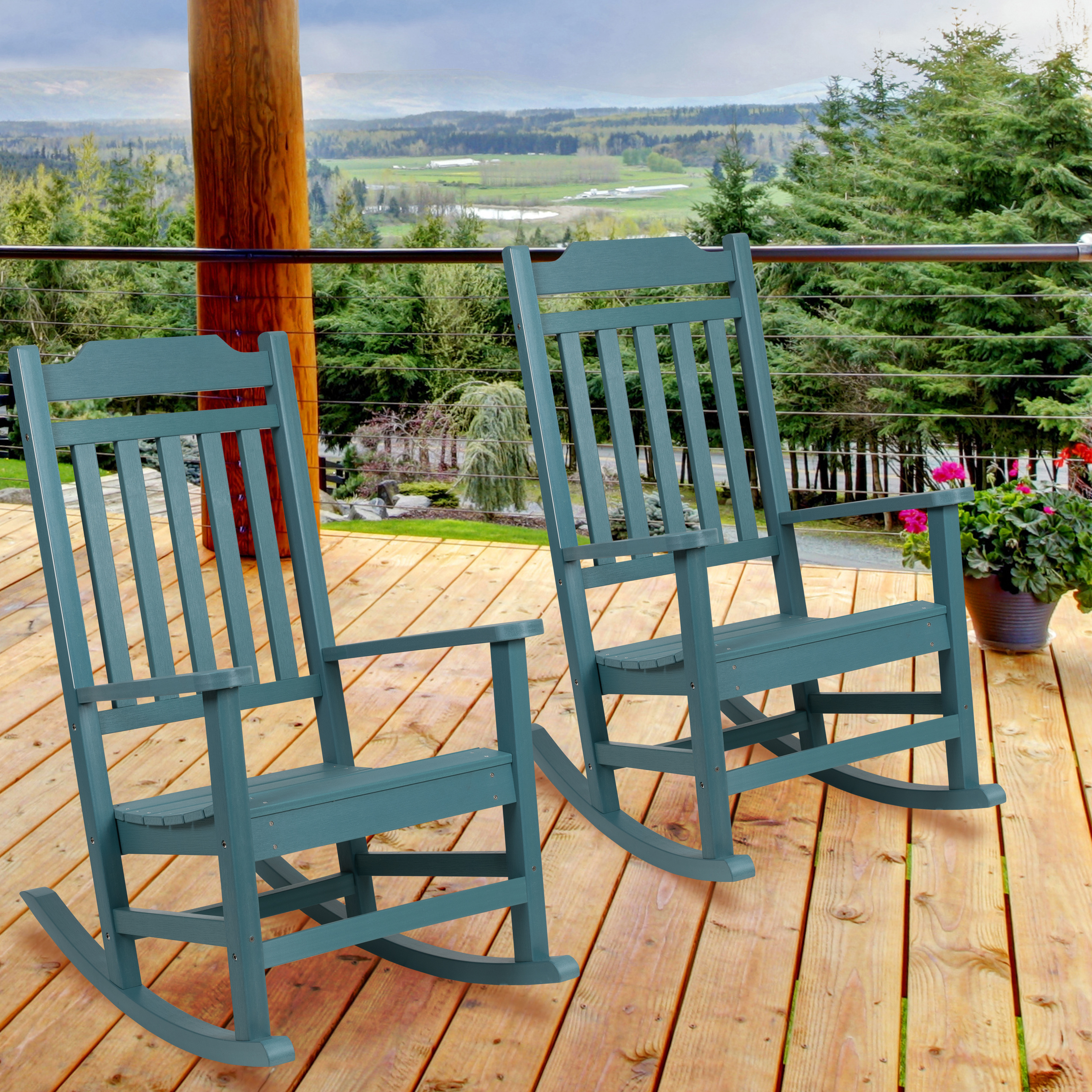 2 rocking chairs