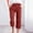 Red, variant on SNKSDGM Women's Plus Linen Pants Women Summer Womens Capri Pants Blue Women's Solid Color Linen Blend 7/8 Pants Loose Fit Casual Trousers with Pockets