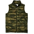 thumbnail image 1 of Boys' Lightweight Water-Resistant Packable Puffer Vest, Green, Camo, Small, 1 of 1