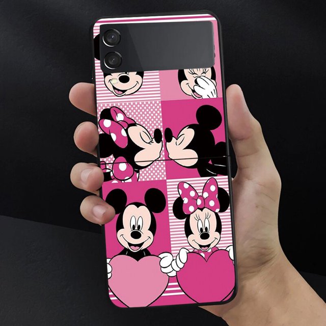 Disney-Fundas de Mickey y Minnie para Samsung Galaxy Z Flip 4, 3 Z, Flip4, Flip3, ZFlip4, ZFlip3, 5G, carcasa dura de PC a prueba de golpes Fivean unisex
