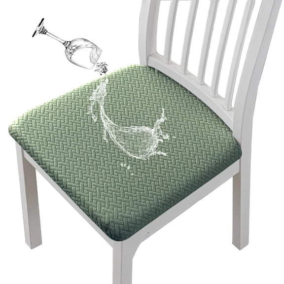 ATJIA Jacquard Chair Cover Waterproof Seat Covers for Dining Room Chairs Seat Covers Kitchen Chair Covers Slipcovers