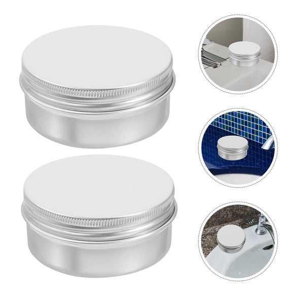 BALAHAPY 3Pcs Aluminum Soap Container Portable Travel Case Plated Silver Small Storage Box