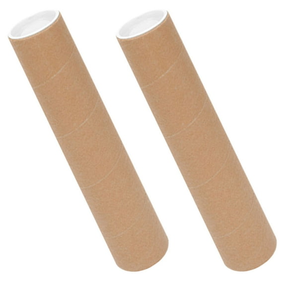 NIAIZEK 2-Pack Brown ABS Poster Tubes Closure for Art Paper Storage and Safe Transport