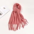 thumbnail image 1 of uvwlwu Scarf for Women, Elegant Winter Scarf For Adults Solid Color Wrap Soft Warm Fashion Styling Comfortable Cozy Wear(Pink,One Size), 1 of 3