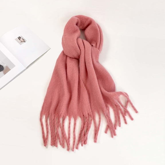 SHUNSUI Winter Solid Color Wrap Scarf Soft Warm Fashion Elegant Comfortable
