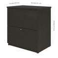 thumbnail image 2 of Bestar Universel Standard Lateral File Cabinet in deep grey, 2 of 2