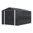 thumbnail image 7 of NETAJE 10'x10' Outdoor Metal Shed with Updated Frame, Lockable Doors & Sliding Roof for Backyard, Garden, Gray, 7 of 7