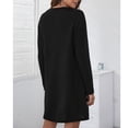 thumbnail image 4 of Vestido de Mujer hasta la Rodilla Vestido Recto de Manga Larga con Cuello Redondo Vestido de Trabajo ANGGREK  Otros, 4 of 6