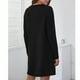 thumbnail image 4 of Vestido casual para mujer vestido corto recto con cuello de manga larga vestido suelto hasta la rodilla ANGGREK  Otros, 4 of 6