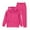 Hot Pink, variant on KAUOD Youth Girls Fleece Jogging Set 22 Piece Zip up Cute Hoodies+soft Warm Wide Leg Sweatpants Outfits for Teen Kids