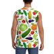 thumbnail image 4 of Fotbe Vegetables2 Men's Camiseta sin Mangas Estampada para Hombres, Playera Casual para Gimnasio, Entrenamiento, Playa-Large, 4 of 7