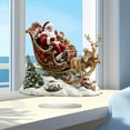thumbnail image 1 of Adornos navideños, regalos navideños, letrero acrílico con trineo de Papá Noel y renos, con soporte, letrero inspirador para escritorio, decoración del hogar, señalización de escritorio., 1 of 6