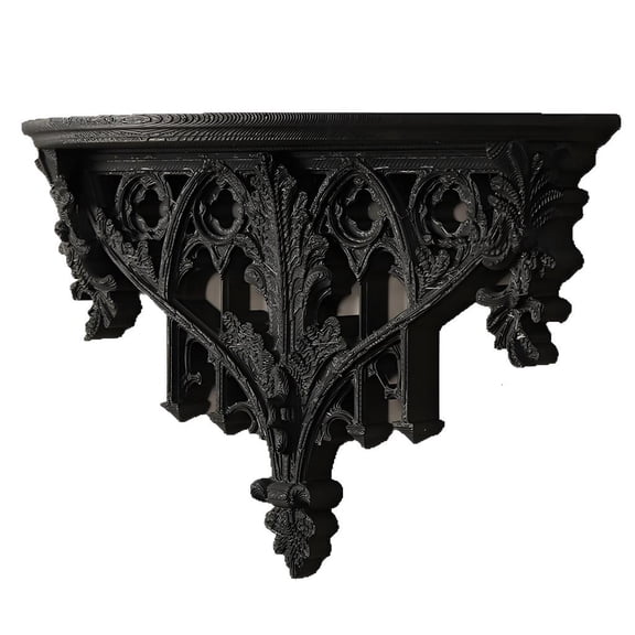 AOOOWER Ornate Gothic Carving Wall Shelf For Displaying Collectibles Photos And Books