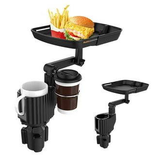Zone Tech Car Cup Holder Swivel Tray And Storage Bin - 360-degree Swivel  Tray And Storage Bin – Vehicle Food Tray Table For Cup Holders : Target