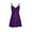 Purple, variant on WTXUE Pj Sets for Woman | Nightshirts & Gowns V-Neck Big Nightgown Back Nightgown Open Hem Satin Ladies | Camisole Panty 2 Piece Black L