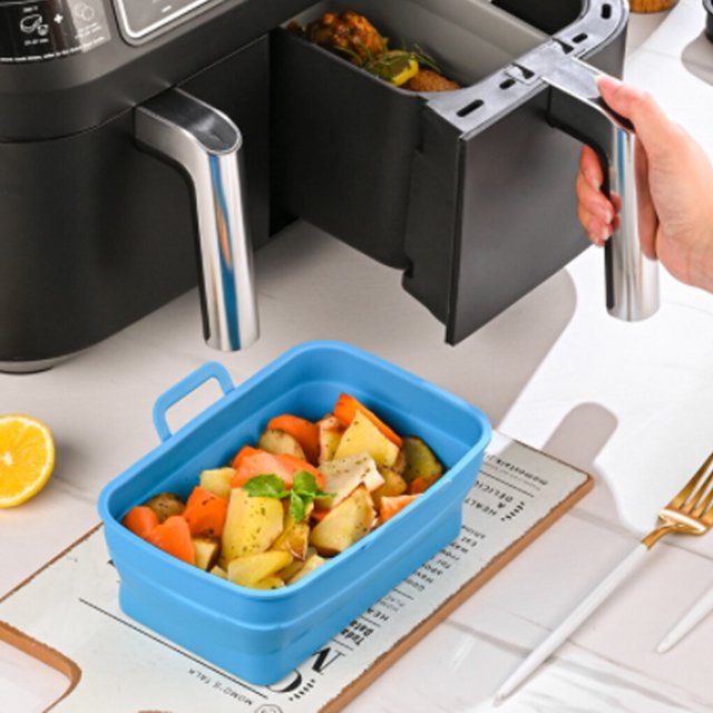 pitrice Fryer Tray Bake Plate Baking Supplies Heating-resistance Compact Size Smooth Surface Washable Multicolored Kitchen Gadget Red