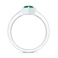 thumbnail image 2 of Rosec Jewels Certified Lab Grown Emerald Solitaire Engagement Ring for Women (0.8 Ct, AAAA Grade) - with Jewelry Box, 14K White Gold, US 6.50, 2 of 8