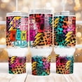 thumbnail image 3 of Hot mess moms club 40 oz Quencher tumbler sublimation Leopard lighting Funny quote Waterslide, 3 of 3
