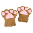 thumbnail image 2 of Glisme Winter Gloves Women Cat Fingerless Gloves Cat Mittens For Performance And Events Coffee, 2 of 3