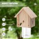 thumbnail image 3 of Trampa para abejas carpinteras estilo cabaña de madera, 3 of 9