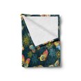 thumbnail image 2 of Flowers Soft Flannel Fleece Blanket, Butterflies and Flowers Springtime Nature Inspired Print Illustration, Cozy Plush for Indoor and Outdoor Use, 50" x 70", Yellow and Petrol Blue, by Ambesonne, 2 of 5