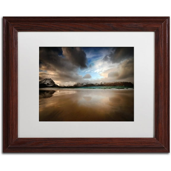 Trademark Fine Art "Ramberg Beach" Canvas Art by Philippe Sainte-Laudy, White Matte, Wood Frame
